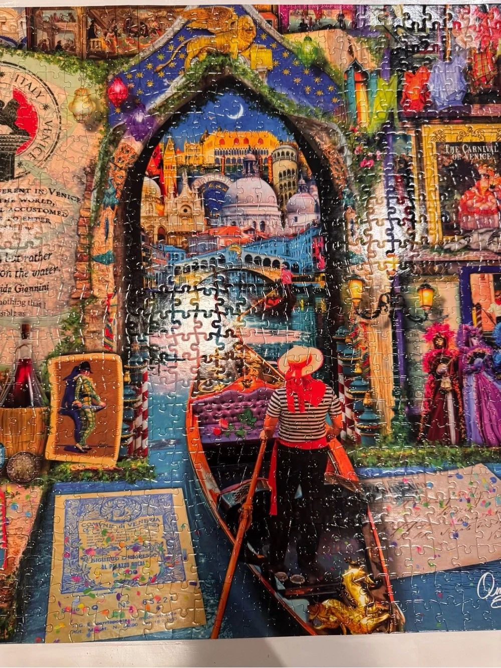 Aimee Stewart Life Is an Open Book Venice Completed Puzzle Art